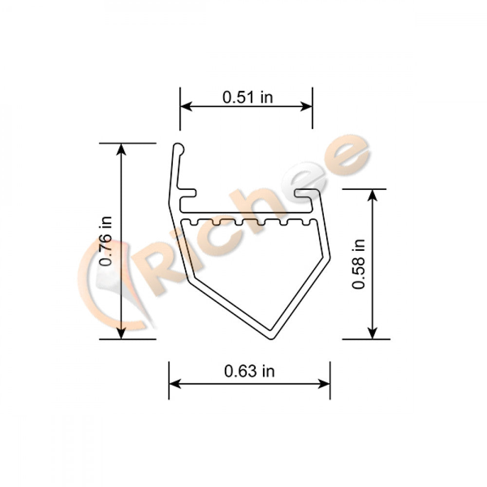 3/4" Showcase Led Aluminum Channel
