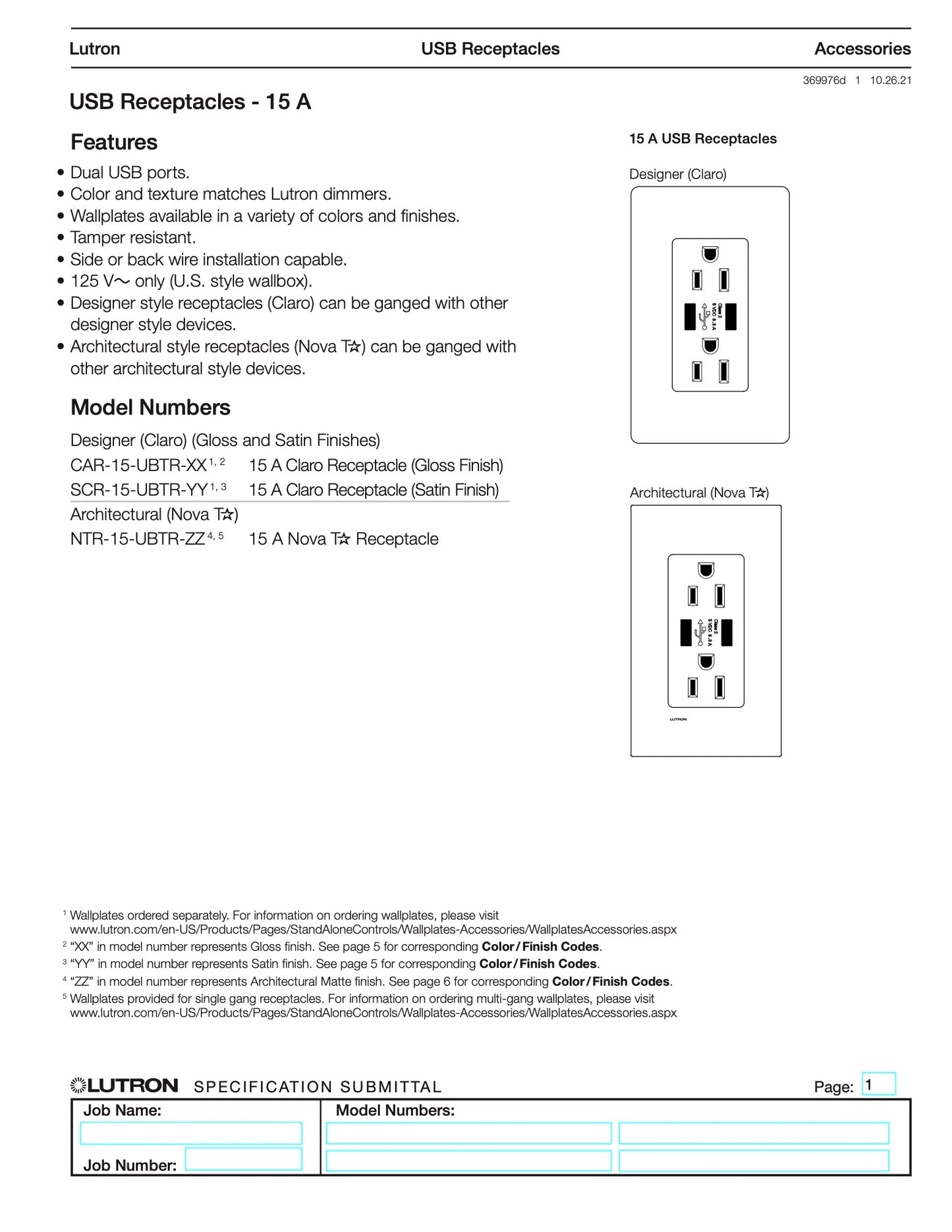 Lutron NT 15A GFCI Self Testing