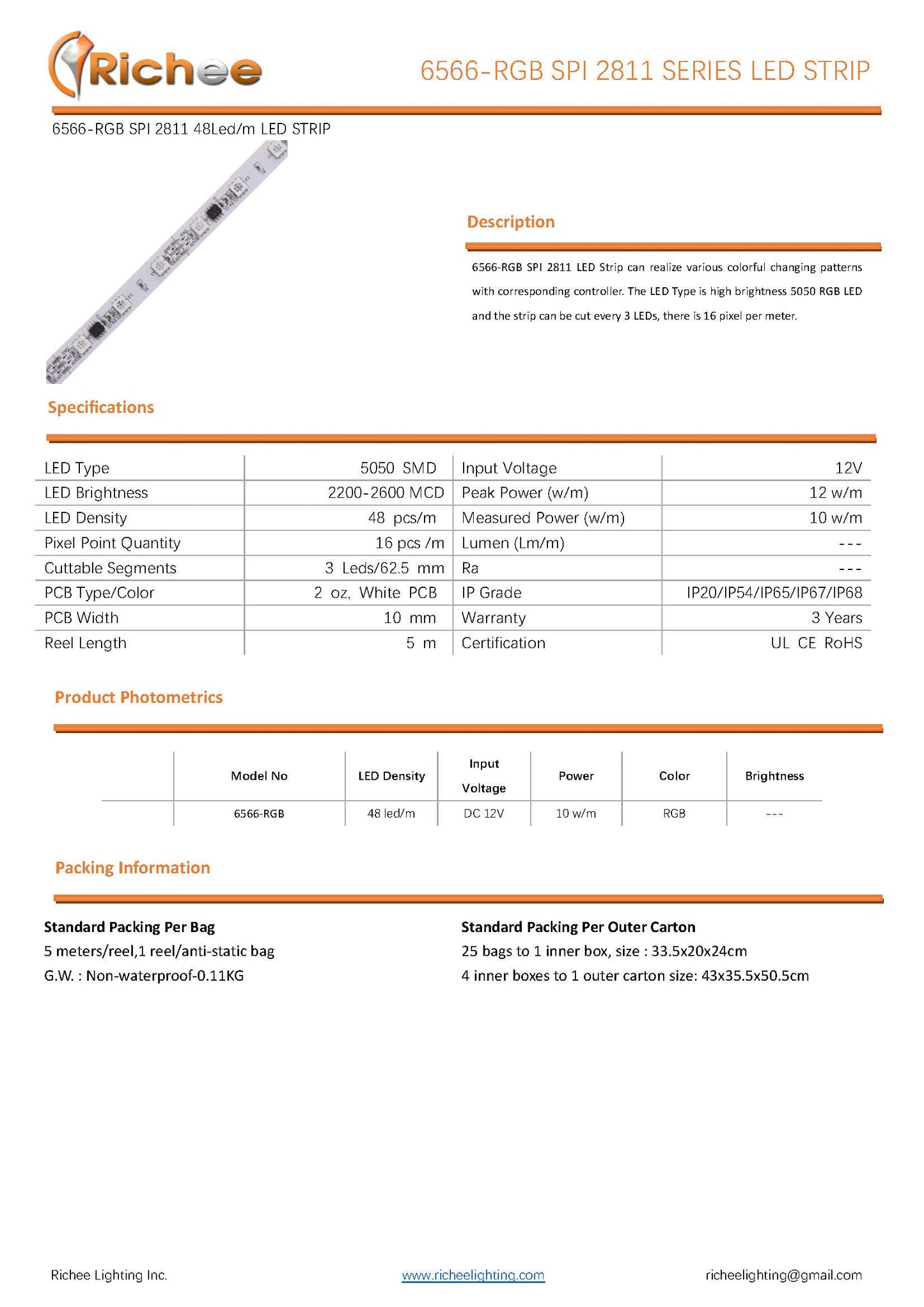 RGB-IC Smart LED Strip 3.5W