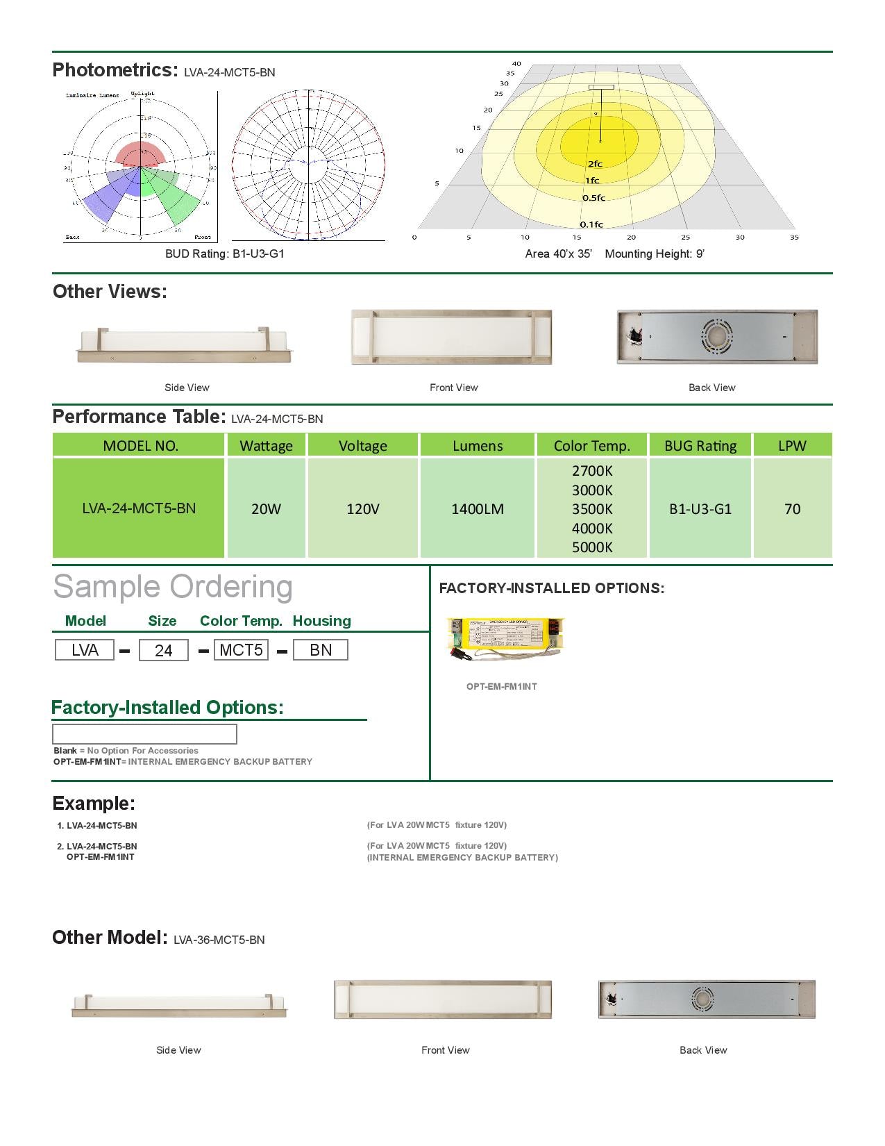 WESTGATE LVA Architectural LED Multi-CCT Vanity Light with Dual Glass
