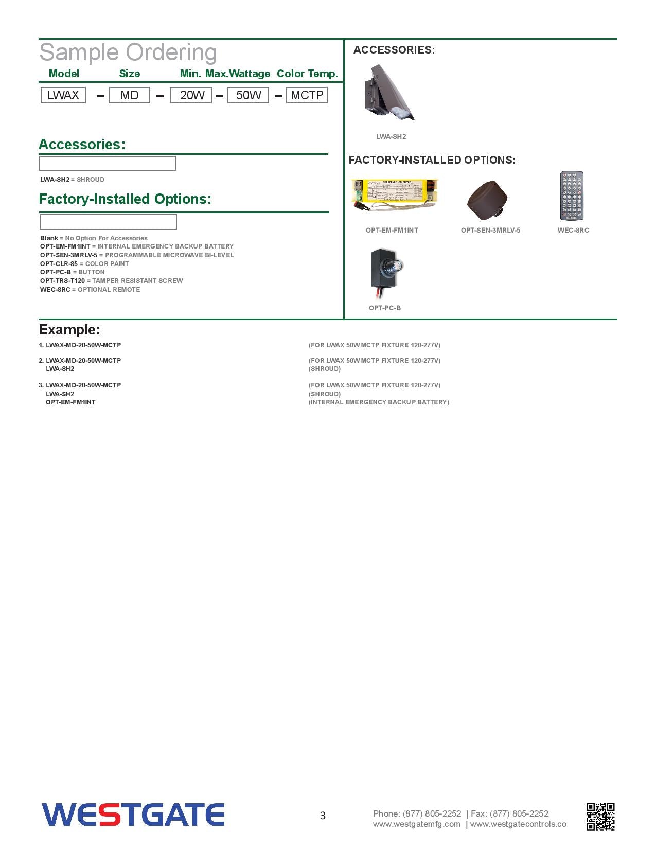 LWAX LED Power & CCT Adjustable Cutoff Wall Packs - WESTGATE