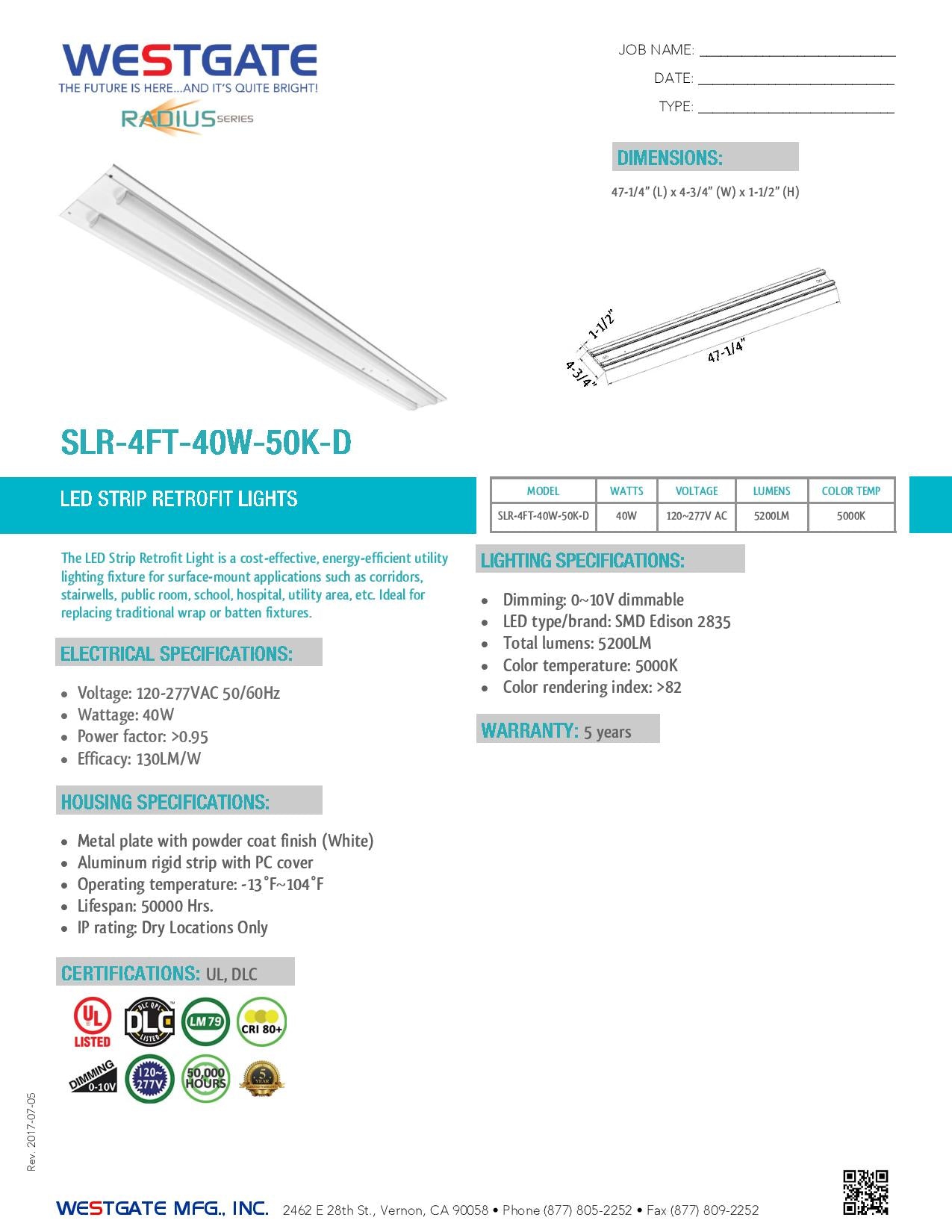 WESTGATE LED Strip Retrofit Kit