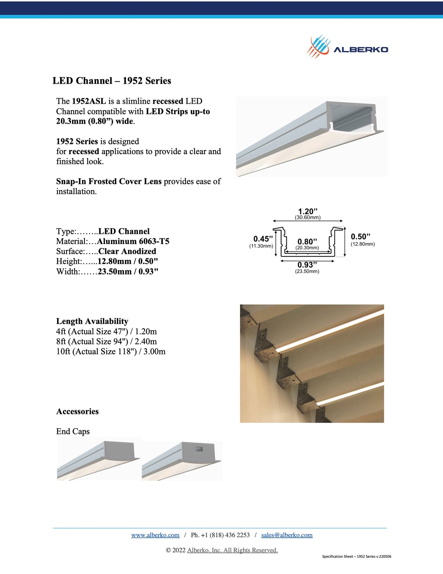 1952ASL - Recessed LED Channel