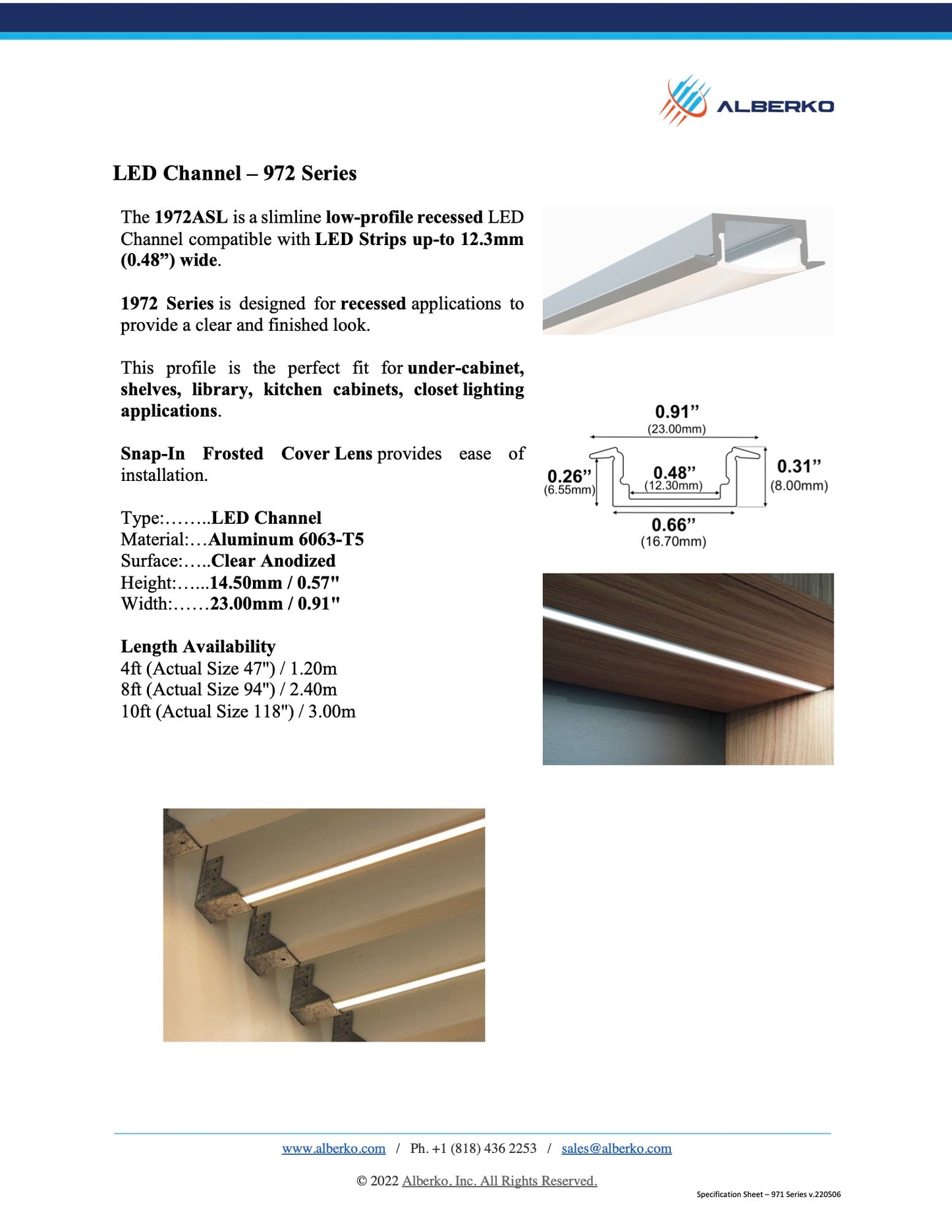 Recessed LED Channel - 1972ASL