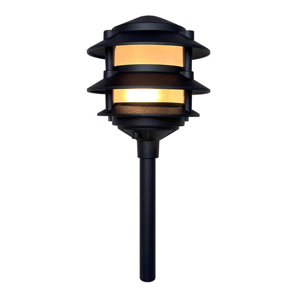 Aluminum 3‑Tier Pagoda LED Path Light -CDPA72