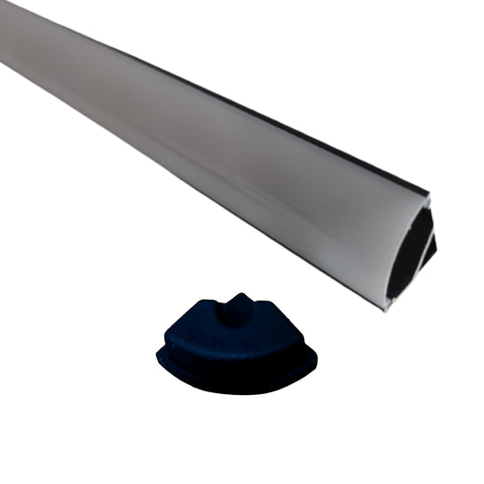 Aluminum Corner Channel LED Strip Light Cover End Caps - AP59