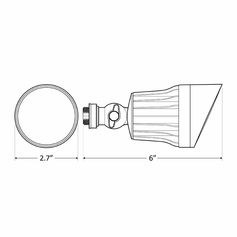 Weatherproof LED Round Flood Heads, 120V, 3000K