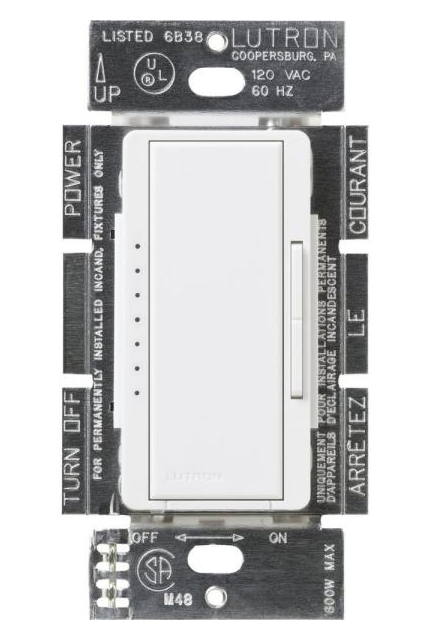 Maestro Dimmer for Incandescent and Halogen, 1000-Watt, Single-Pole
